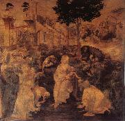 LEONARDO da Vinci The adoration of the Konige oil on canvas